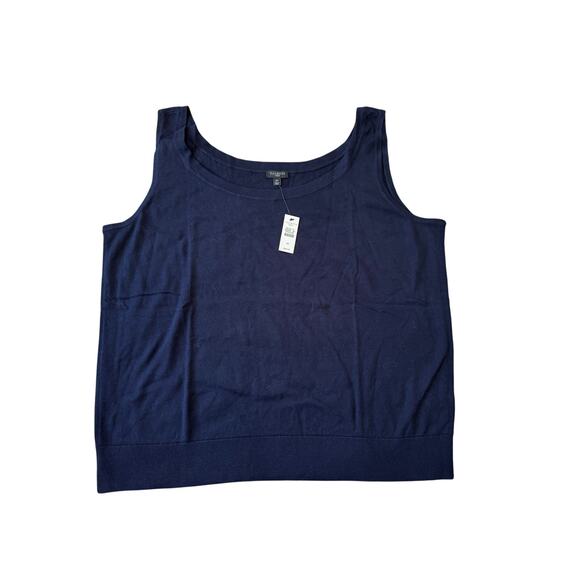 NWT - TALBOTS Tank Top Sweater; size 2X, Sleeveless, Navy Blue - Picture 1 of 7